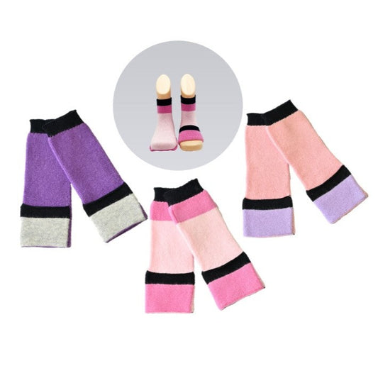 3 pack baby gripper seamless socks - Pink mix