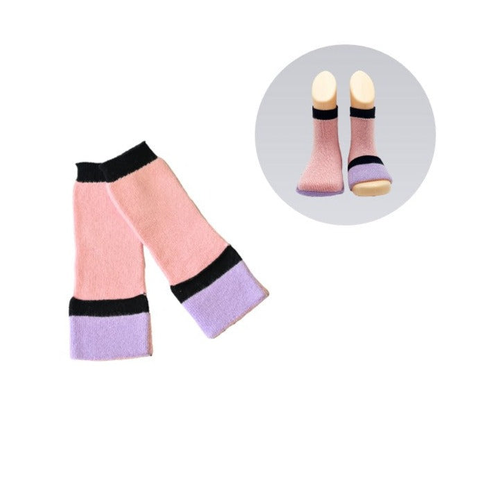 Baby gripper seamless socks - Peach, cotton rich